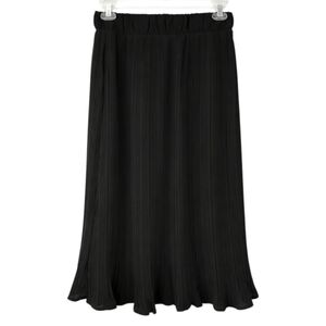 Pleione Black Pleated Knee-Length Skirt – Size Small